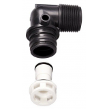 V3962 Фитинг дренажный (уголок) DLFC V1-V2QC 3/4" / Clack WS1 drain elbow & retain without silencer assy (USA)